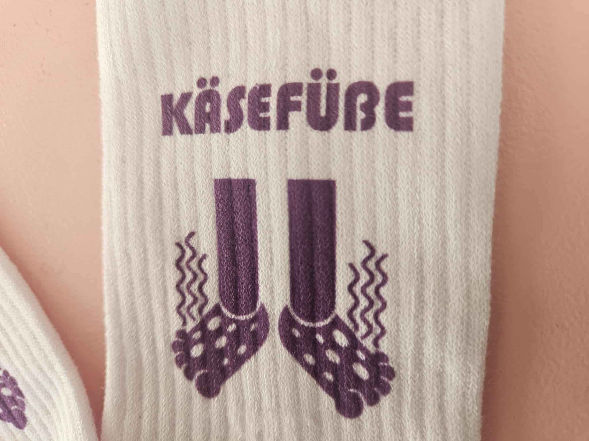 Käsefüße-sokker i lilla og gul - Billede 2