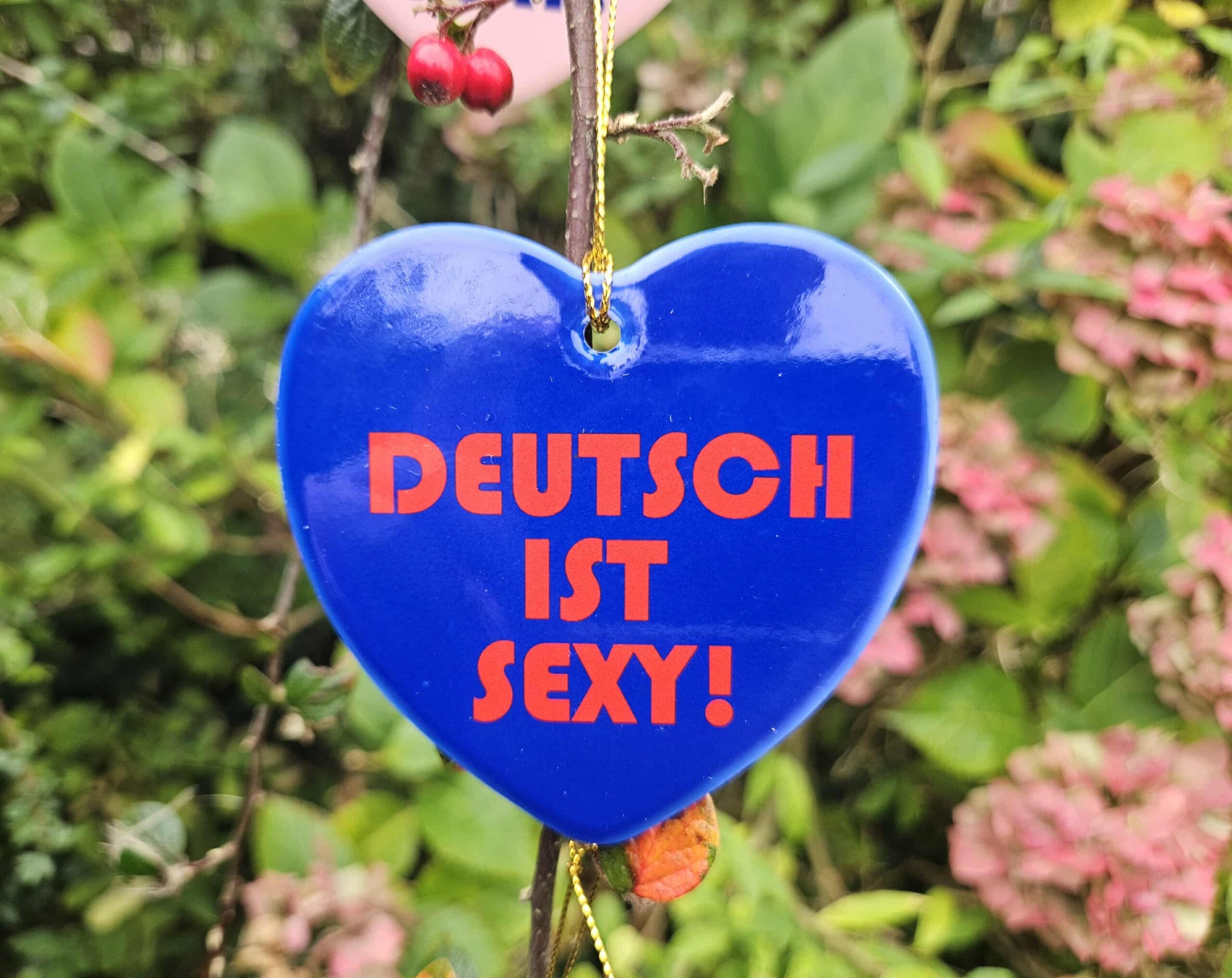 Deutsch ist sexy-keramikhjerte - Billede 7