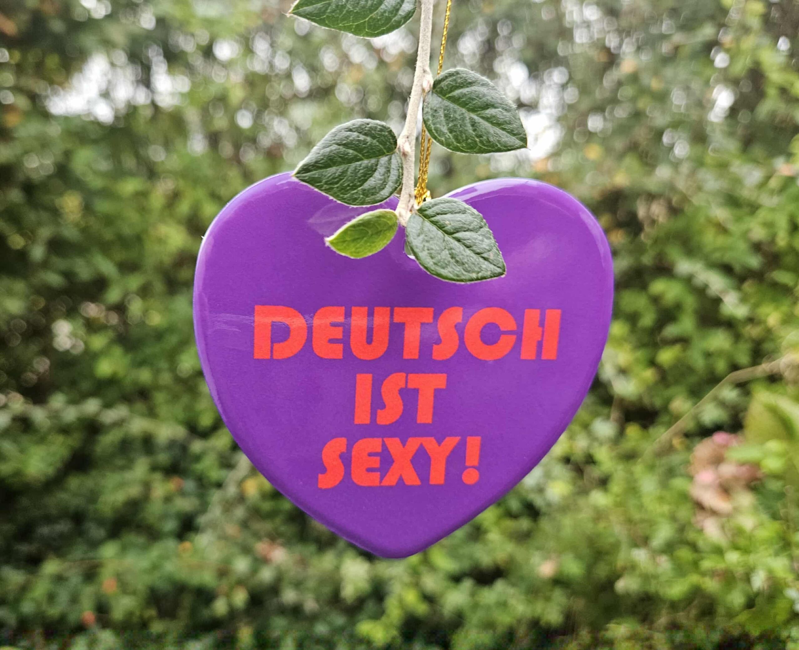 Deutsch ist sexy-keramikhjerte - Billede 6