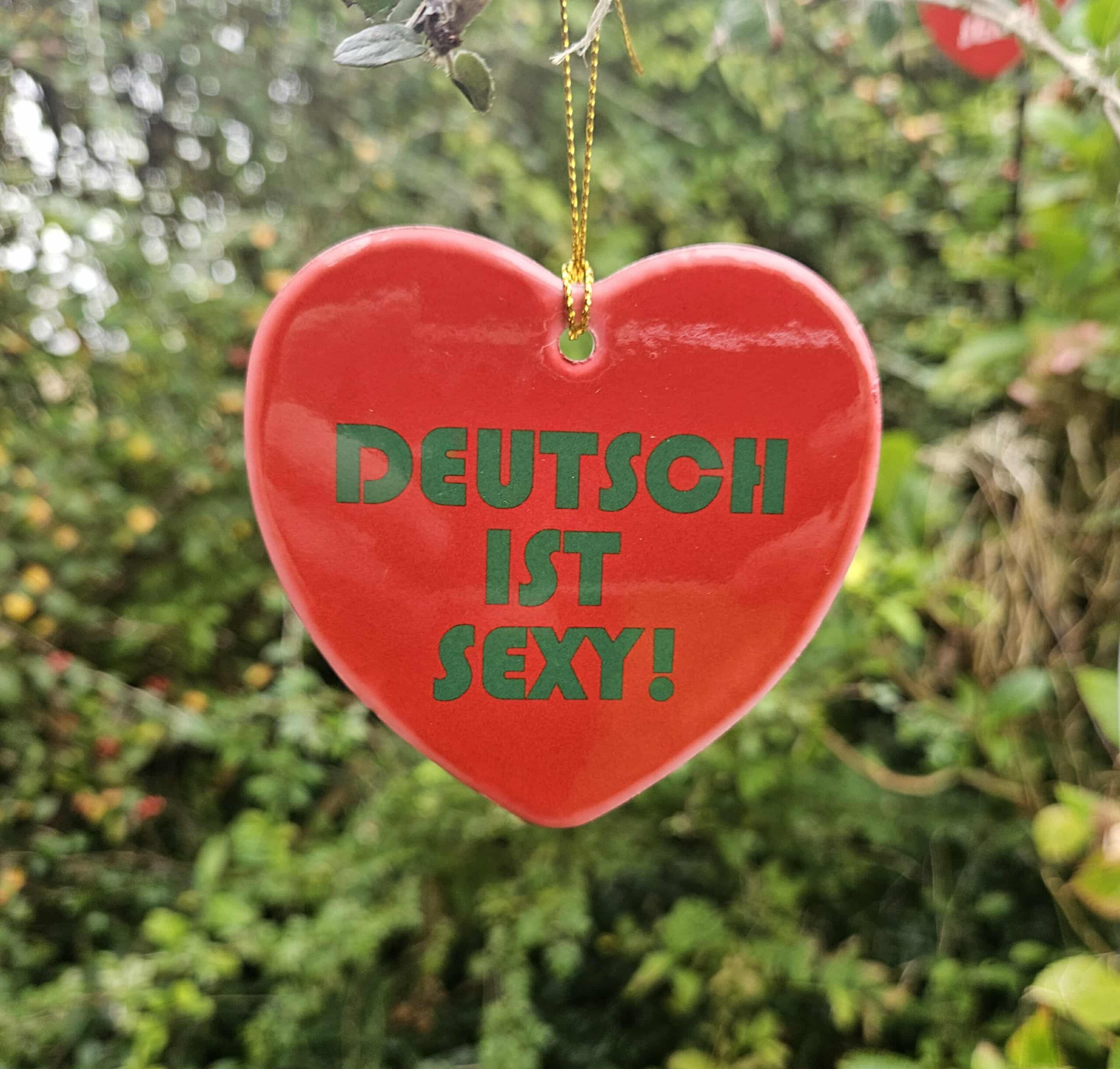 Deutsch ist sexy-keramikhjerte - Billede 5