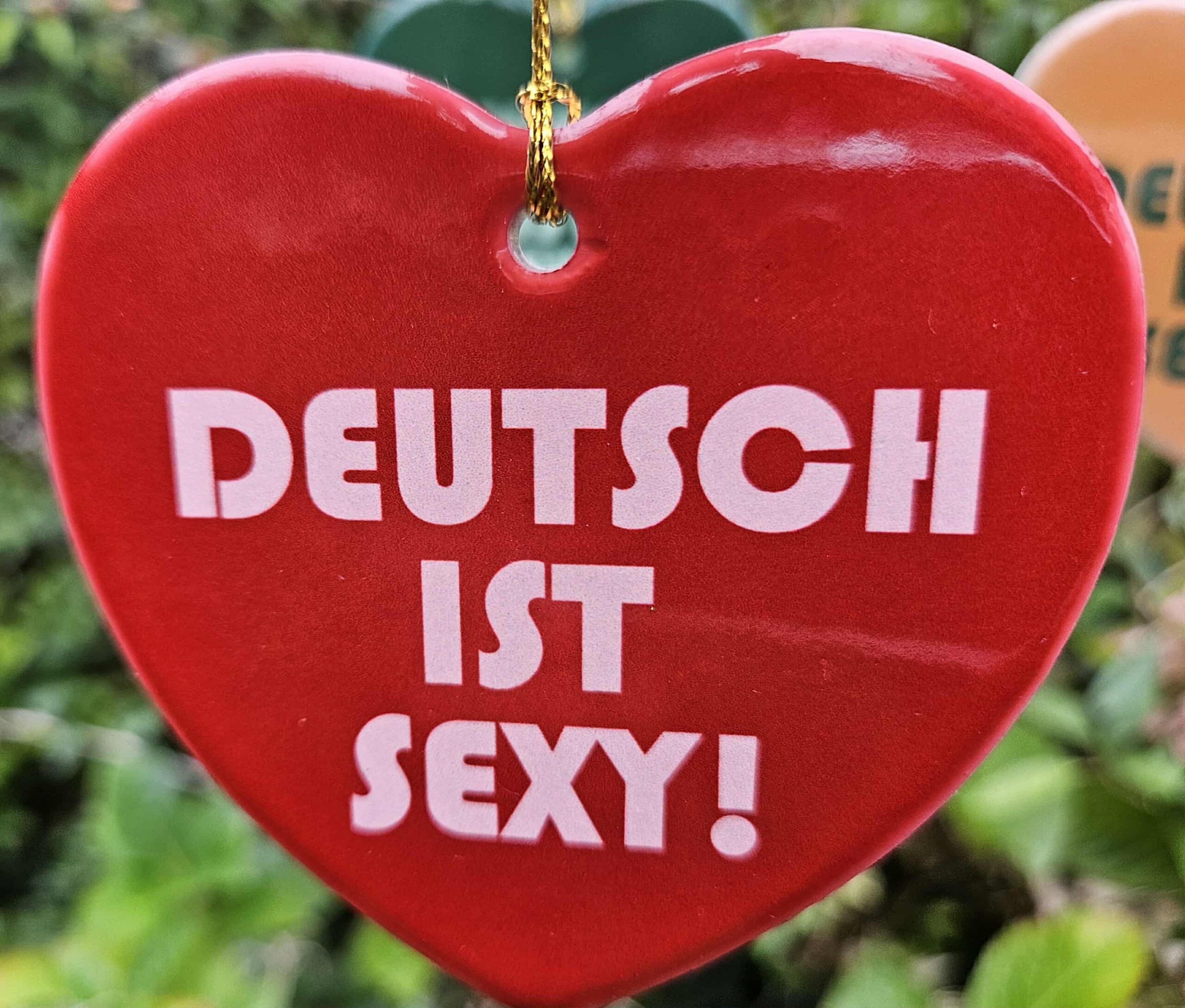 Deutsch ist sexy-keramikhjerte - Billede 4